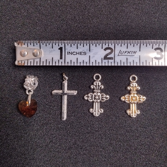 Silver and Gold Cross Pendant Set - Picture 7 of 7